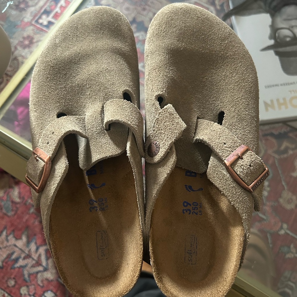 Birkenstock Boston Clogs- Worn Once- Taupe